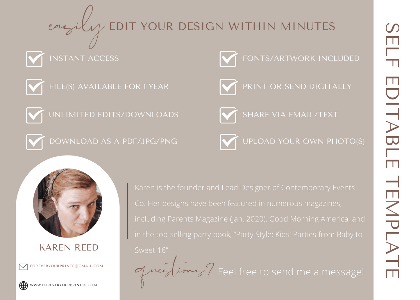 Floral Thank You Card