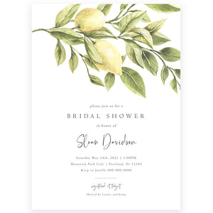 Lemon Bridal Shower Invitation | www.foreveryourprints.com