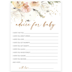 Floral Advice for Baby Card | www.foreveryourprints.com