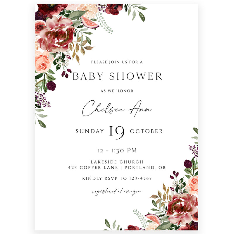 Garden Baby Shower Invitation | www.foreveryourprints.com