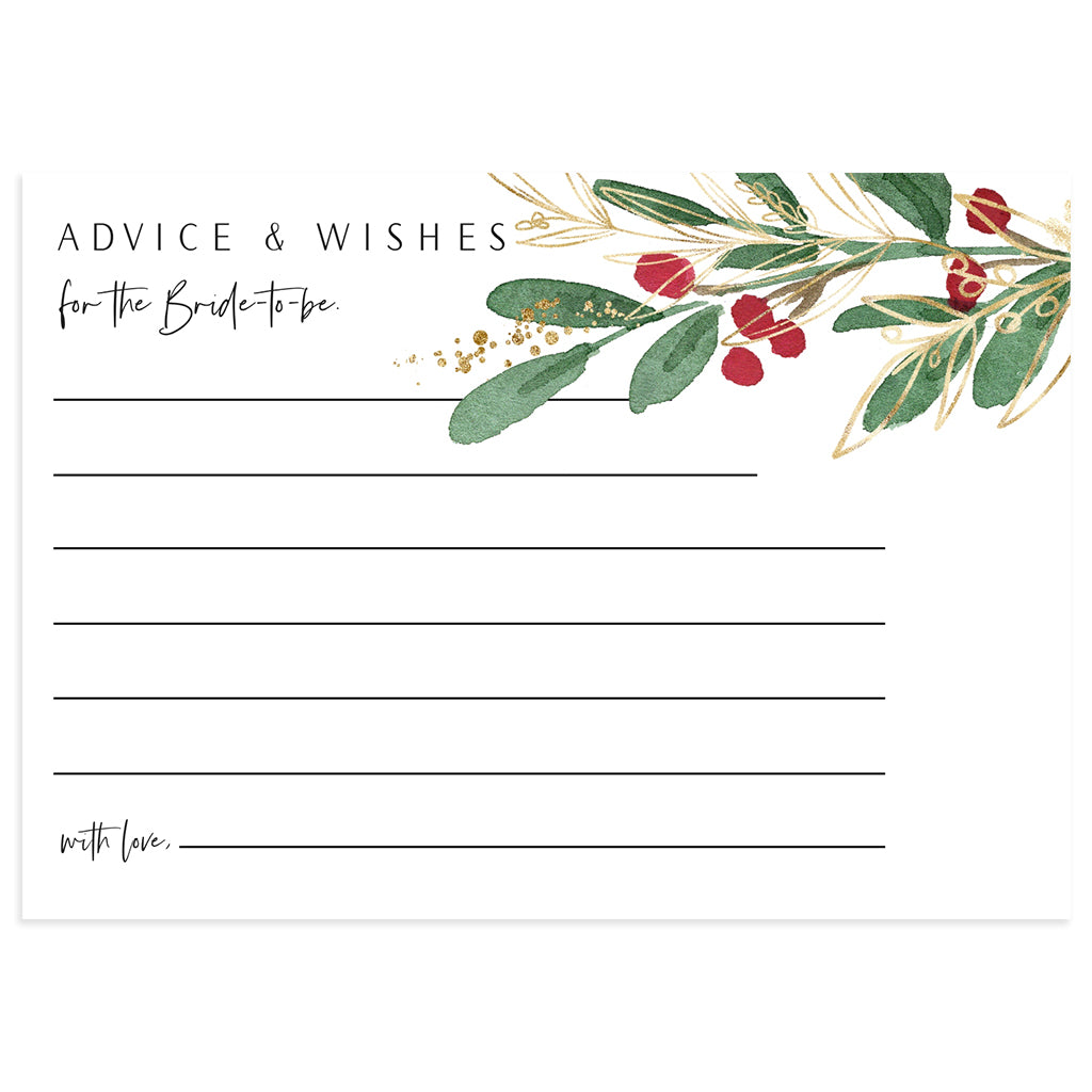 Winter Advice for the Bride Card | www.foreveryourprints.com