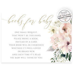 Floral Book Request Card | www.foreveryourprints.com