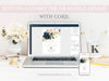 Navy and Blush Floral Wedding Invitation | www.foreveryourprints.com