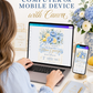 Main squeeze bridal shower invitation with blue peonies, lemons, and citrus slices in dusty blue and yellow