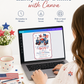 All-American boy birthday invitation featuring a wagon, American flag, baseball and stars in red, white and blue.
