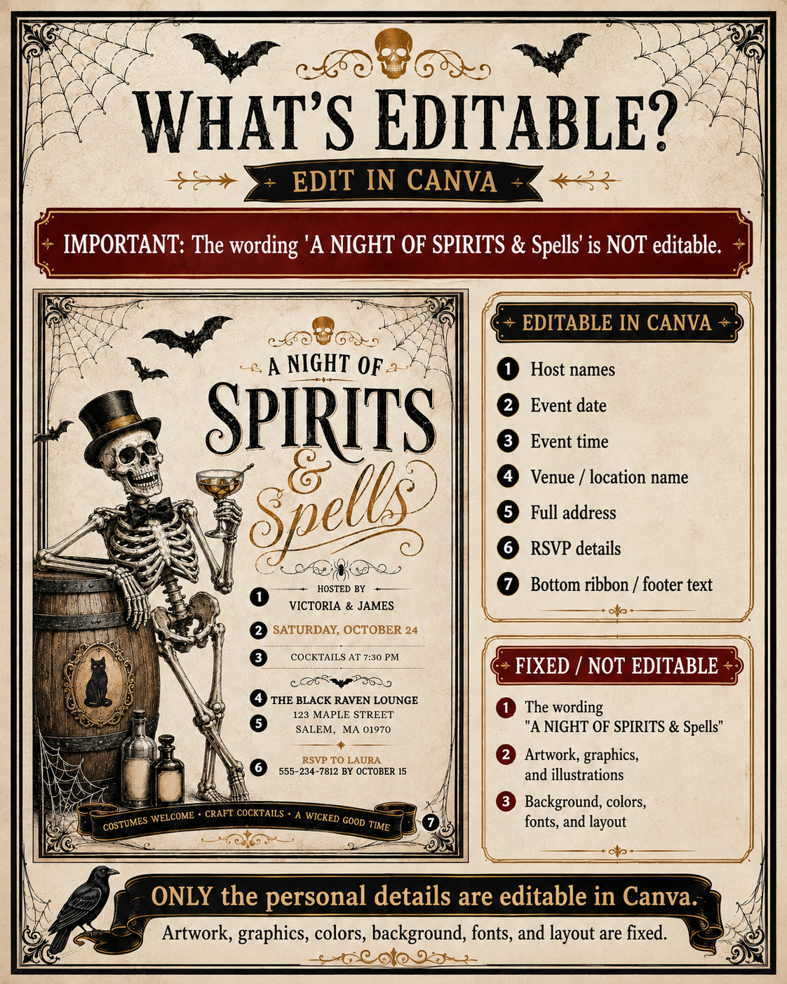 Adult Halloween Party Invitation