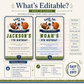 All star sports birthday invitation with a football, soccer ball, basketball, and baseball in navy and green