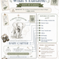 Grand adventure elephant baby shower invitation with baby elephant sketch, vintage binoculars, specimen tag, safari postage stamp, map details, and compass accents
