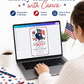 All-American boy birthday invitation featuring a navy baseball cap, American flag, baseball, pinwheel, bunting and red, white and blue stars.