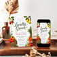 Locally grown baby shower invitation with garden vegetables, fruit, and a farm fresh crate in green, red, and orange