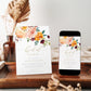 Elegant autumn bridal shower invitation featuring warm floral design | www.foreveryourprints.com