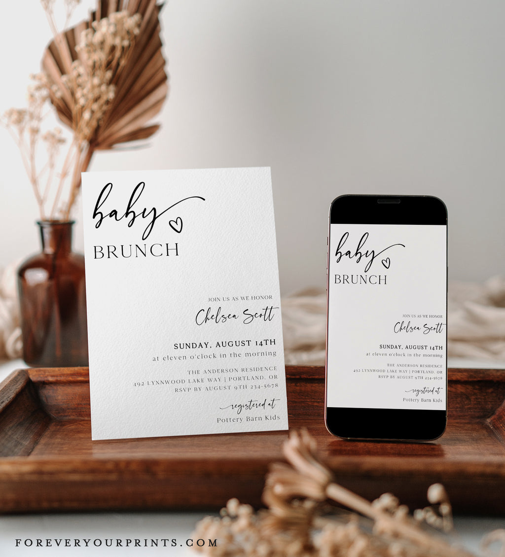 Baby Brunch Invitation | www.foreveryourprints.com