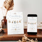 Little cowboy baby shower invitation template with watercolor western elements including boots, cowboy hat, and sheriff star badge, editable in Canva
