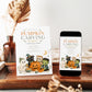 Pumpkin carving party invitation with ghost, black cat, owl, Frankenstein, carved pumpkin, and cute Halloween party details