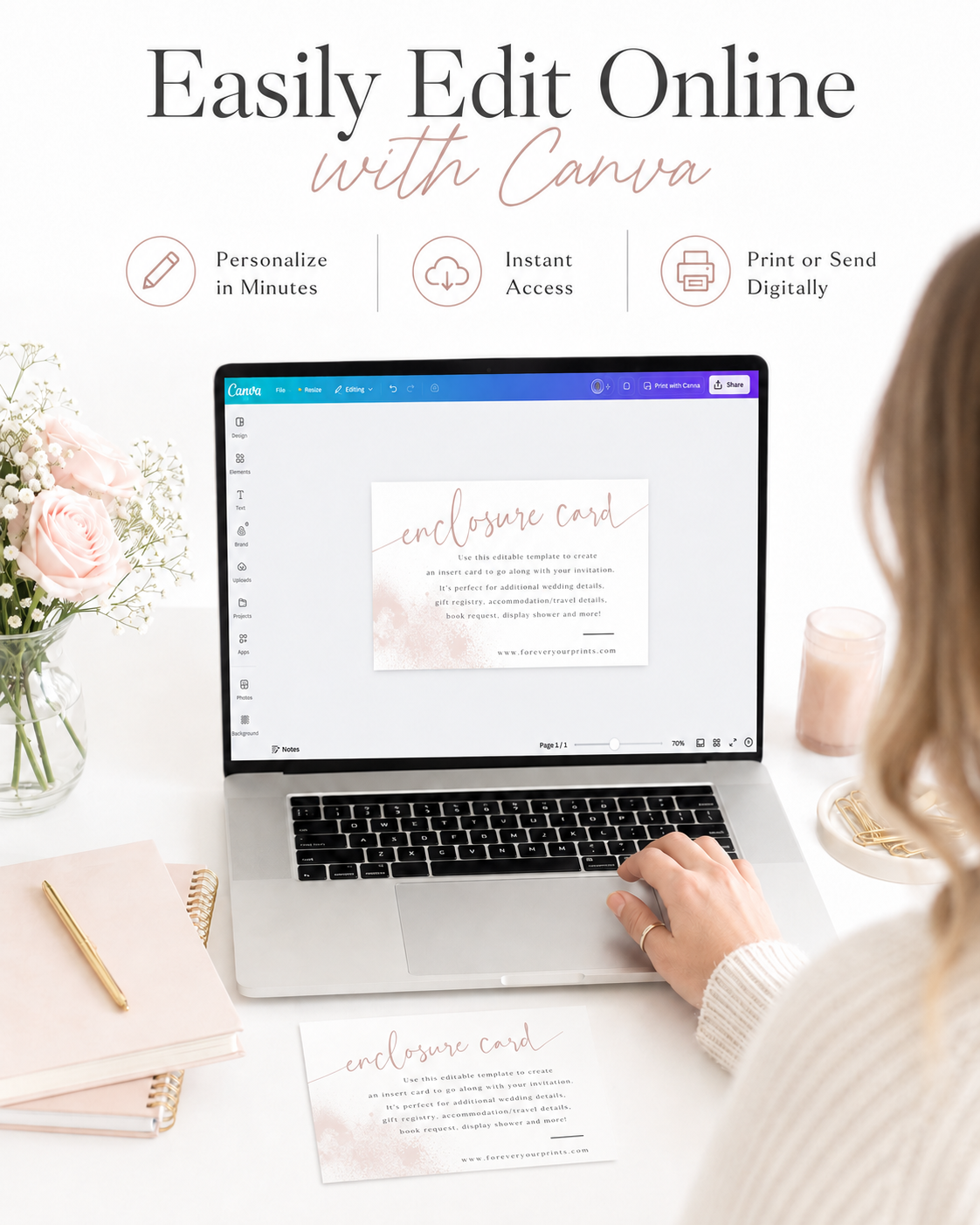 Blush Enclosure Card