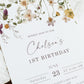 Wildflower 1st Birthday Invitation | www.foreveryourprints.com