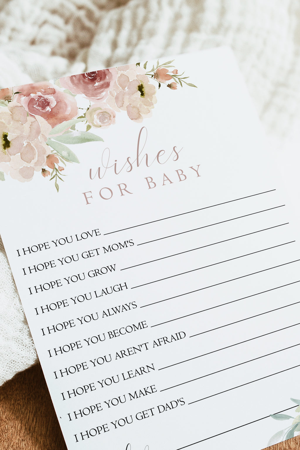 Baby Well Wishes and Advice | www.foreveryourprints.com