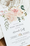 Floral Baby Girl Shower Invitation | www.foreveryourprints.com