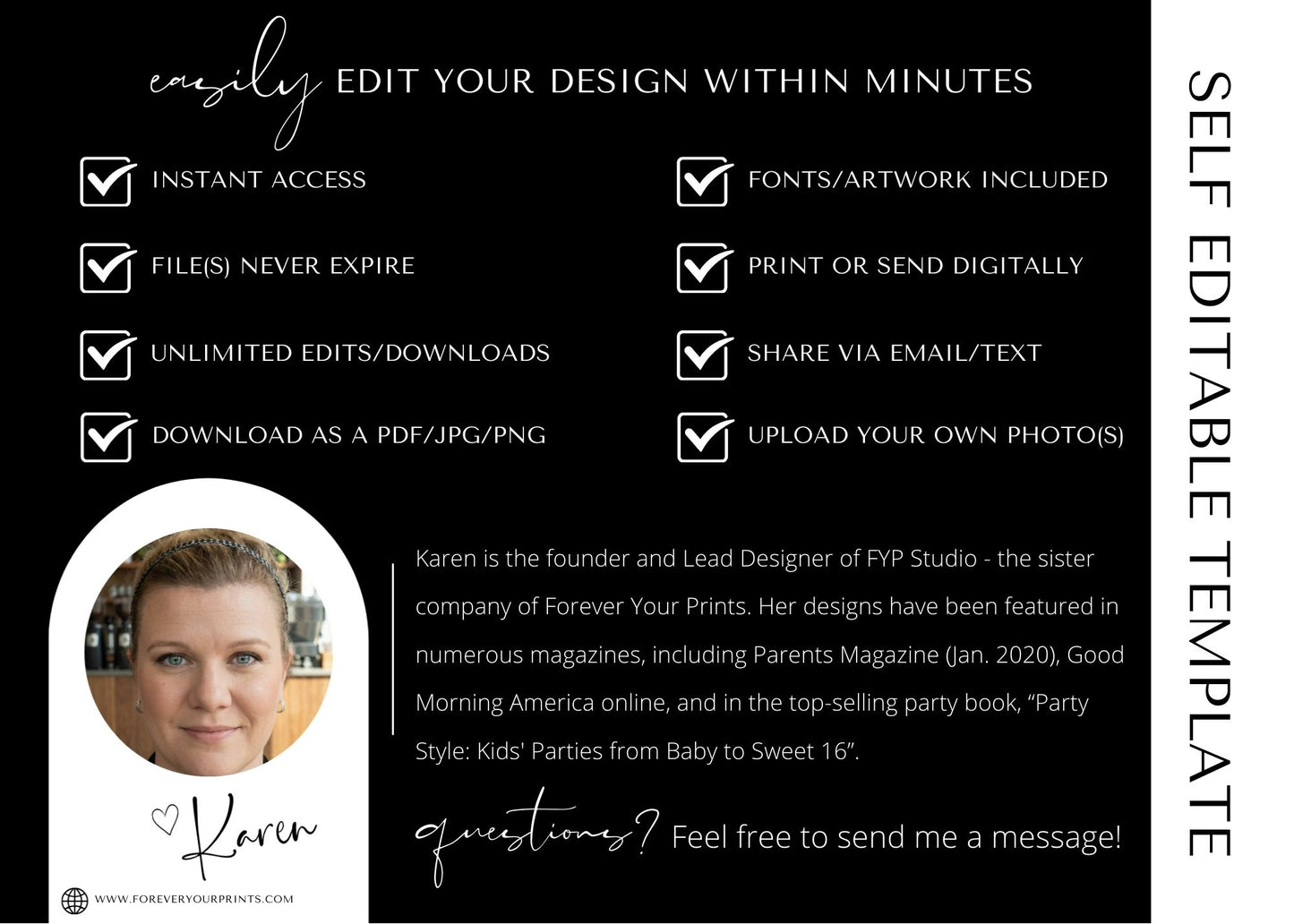 Wildflower Thank You Gift Tag