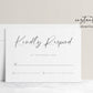 Wedding RSVP Reply Card | www.foreveryourprints.com