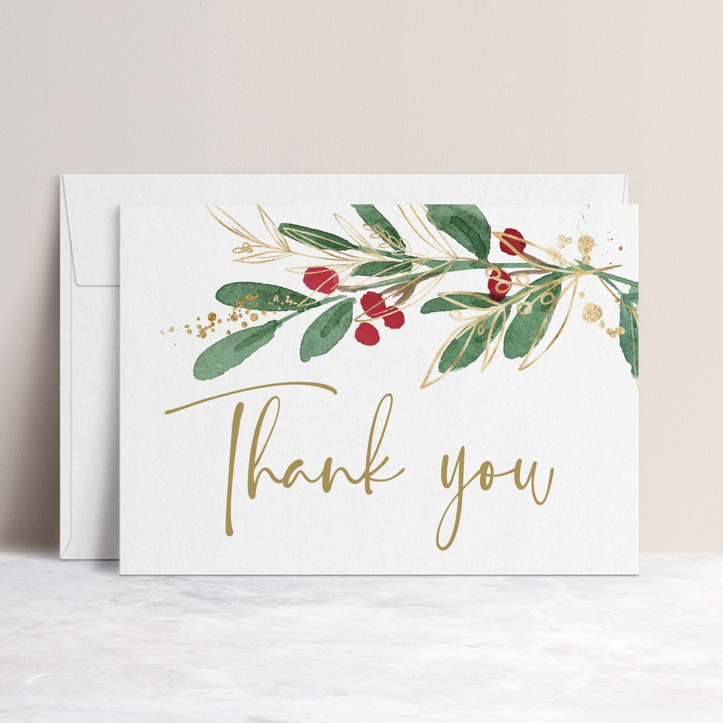 Winter Thank You Card | www.foreveryourprints.com