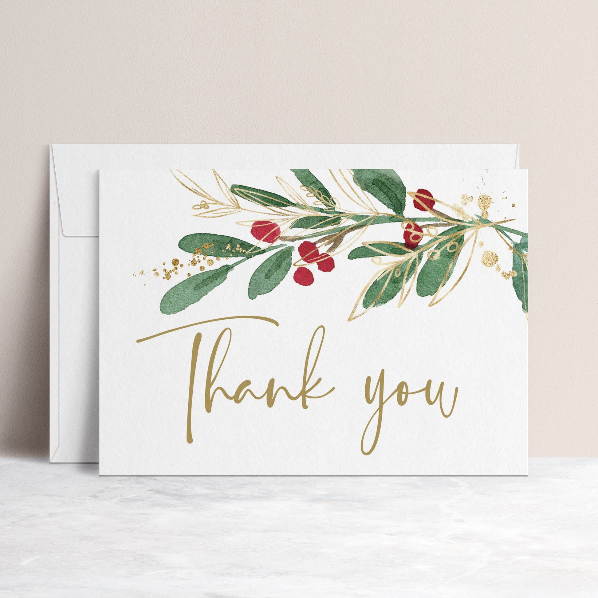 Winter Thank You Card | www.foreveryourprints.com