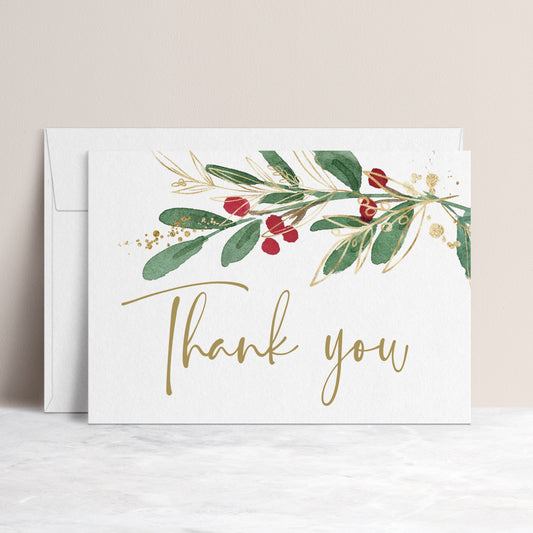 Winter Thank You Card | www.foreveryourprints.com