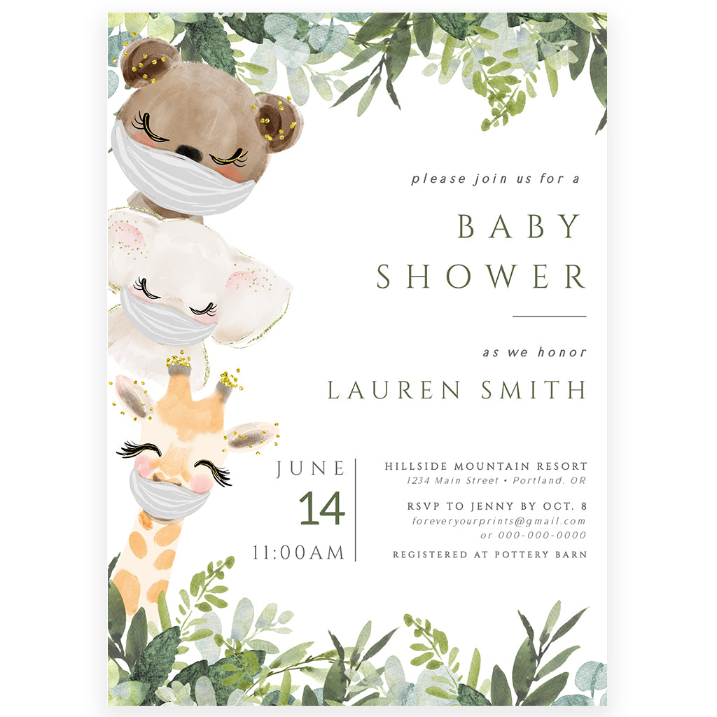 Safari Baby Shower Invitation | www.foreveryourprints.com