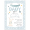 Bunny Baby Boy Shower Invitation | www.foreveryourprints.com