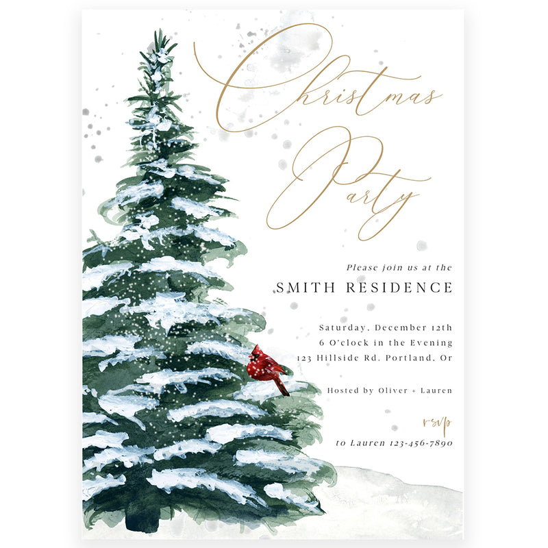 Rustic Holiday Party Invitation Template | www.foreveryourprints.com