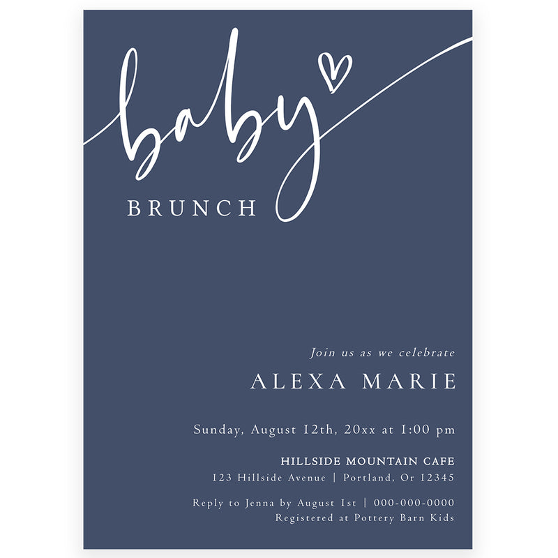 Baby Brunch Shower Invitation | www.foreveryourprints.com