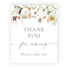 Wildflower Thank You Table Sign Template - Customizable Event Decor | www.foreveryourprints.com