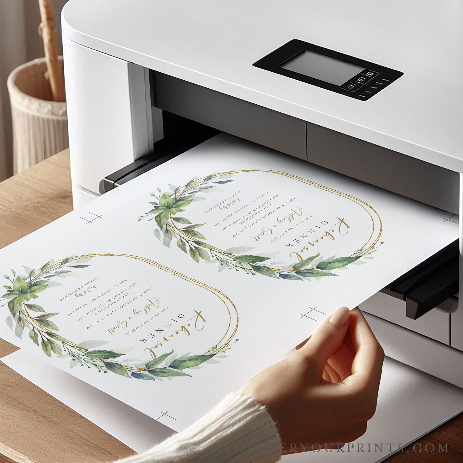 Greenery Rehearsal Dinner Invitation | www.foreveryourprints.com