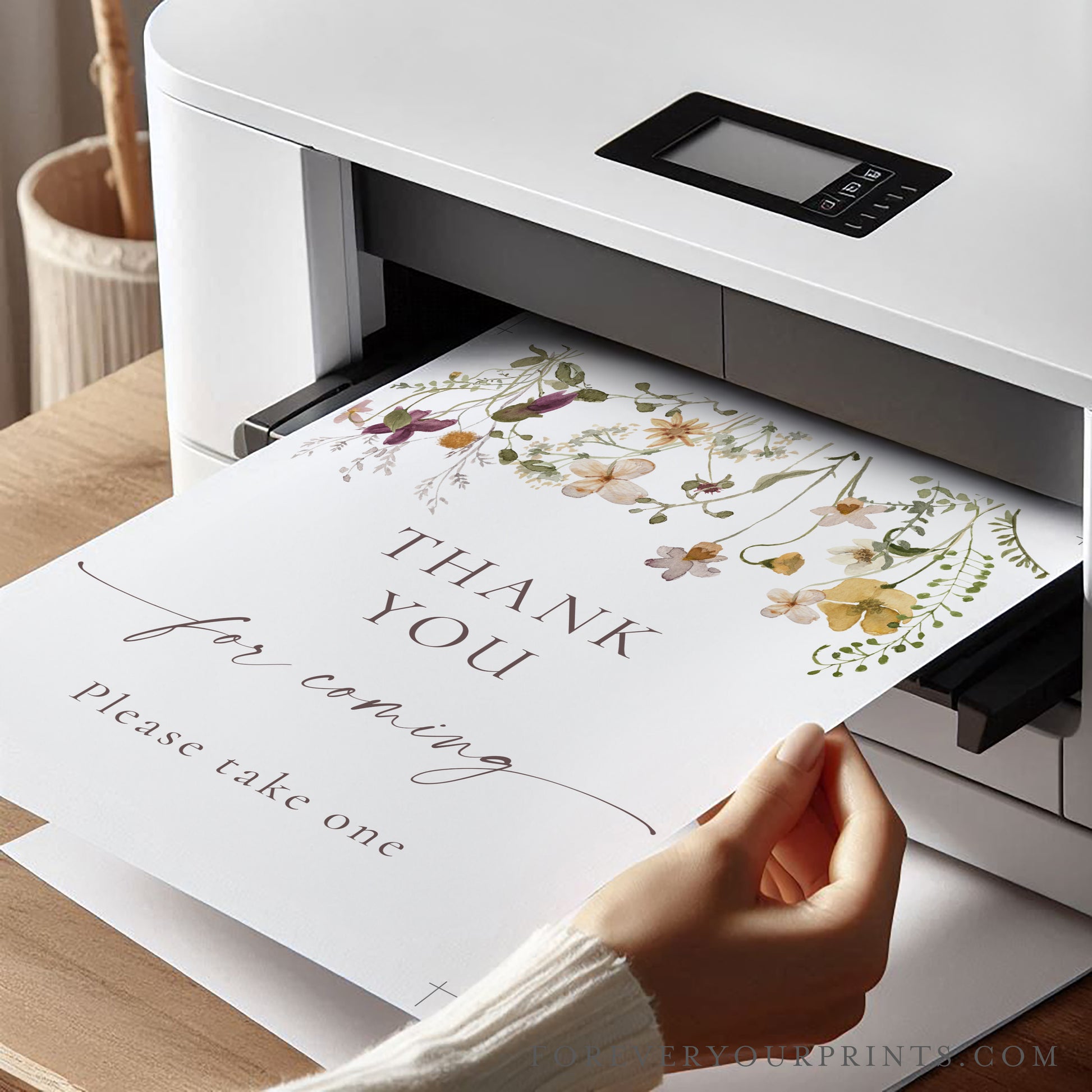 Wildflower Thank You Table Sign Template | www.foreveryourprints.com