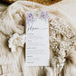 Lavender Floral Menu Card | www.foreveryourprints.com