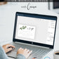 Greenery eucalyptus wedding RSVP reply card template with watercolor eucalyptus branch and calligraphy script, editable in Canva