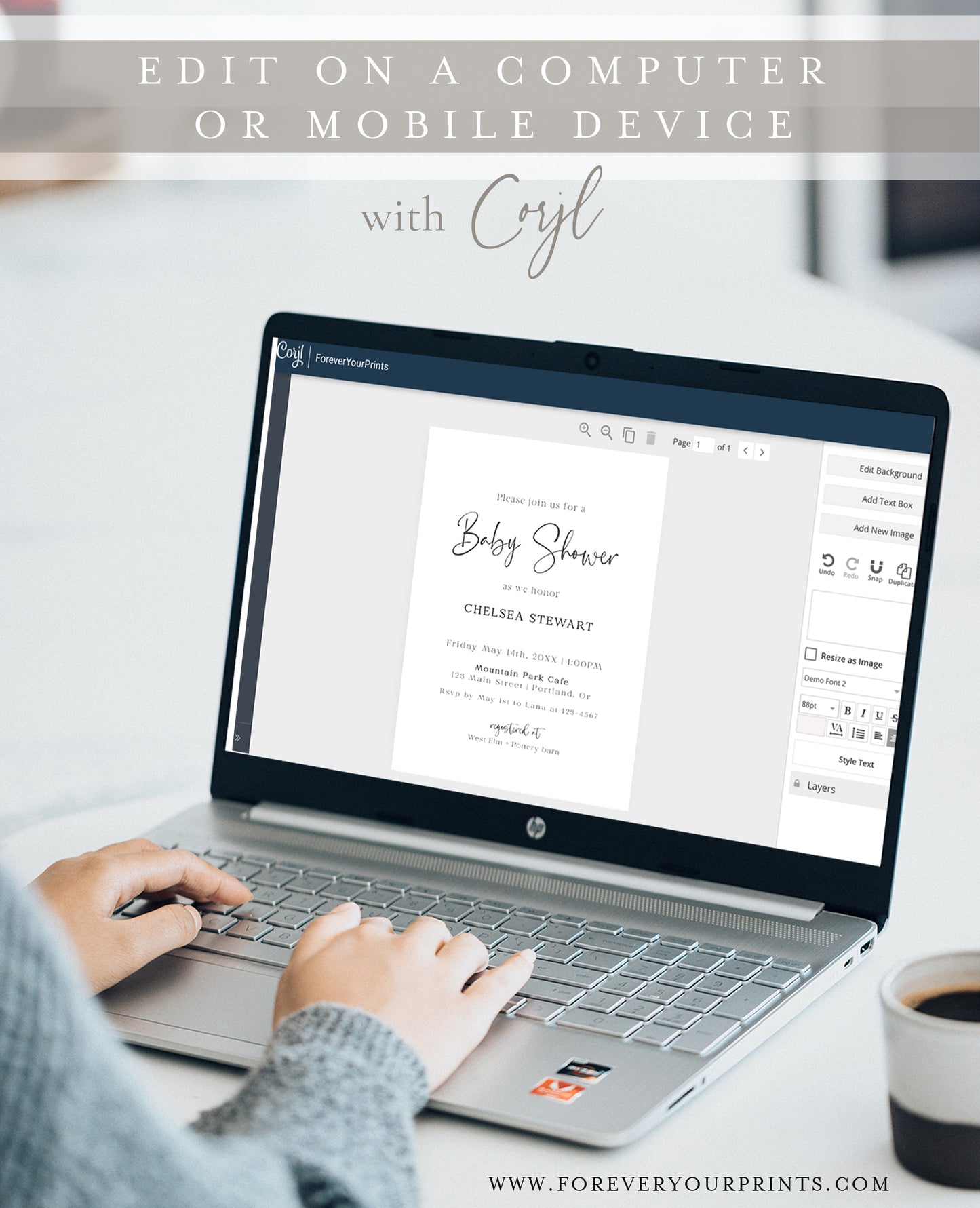 Classic Baby Shower Invitation | www.foreveryourprints.com