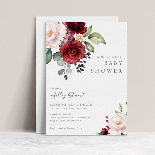 Fall Baby Shower Invitation | www.foreveryourprints.com