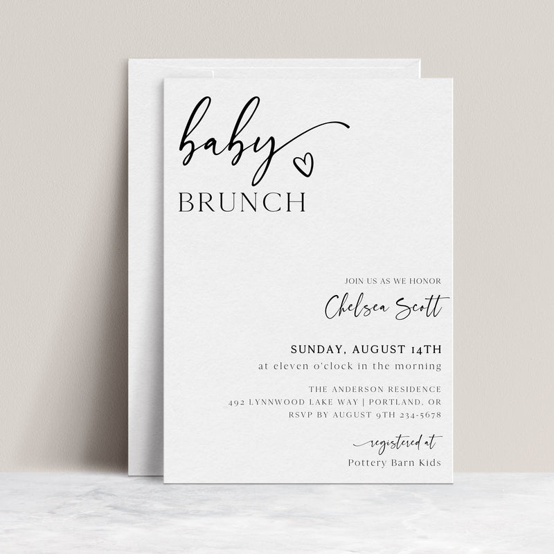 Baby Brunch Invitation | www.foreveryourprints.com