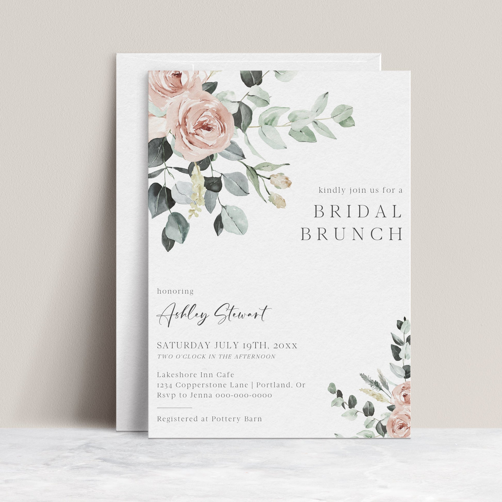 Floral Bridal Brunch Invitation | www.foreveryourprints.com