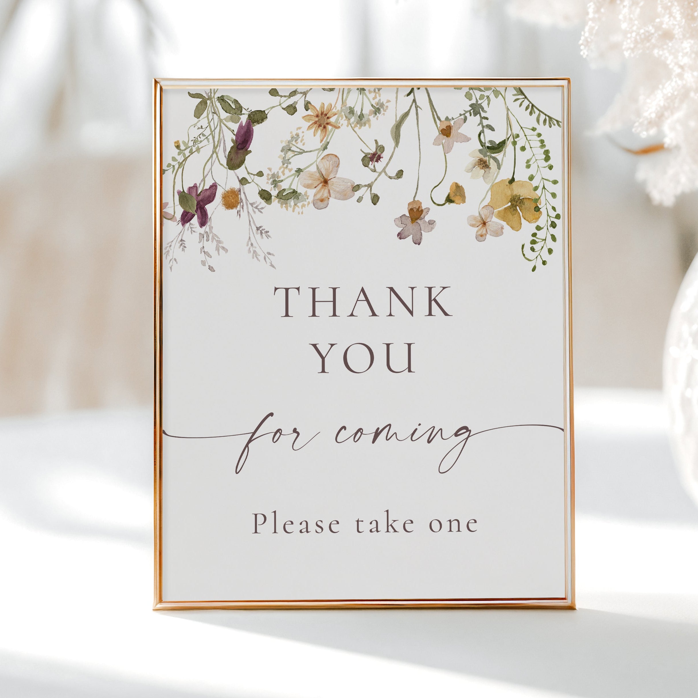 Wildflower Thank You Sign | Forever Your Prints