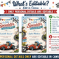 Race car baby shower invitation featuring a teddy bear driving a vintage race car, winding racetrack, checkered flag, stars and baby pit stop signs.
