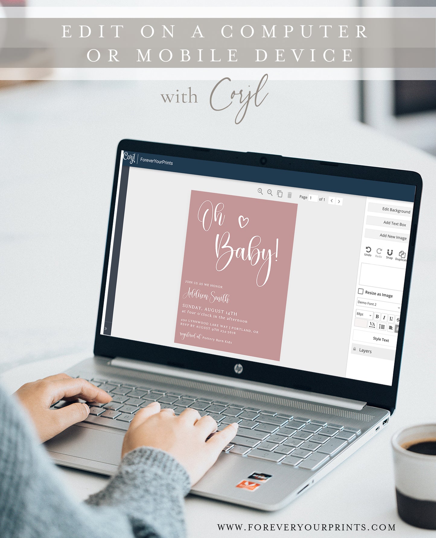 Oh Baby Shower Invitation Girl