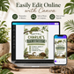 Reptile birthday invitation with chameleon, snake, frog, turtle, leafy greenery, and rustic animal encounter birthday party details