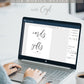 Editable "Cards and Gifts" sign with minimalist black script on white background, printable for weddings and showers | www.foreveryourprints.com