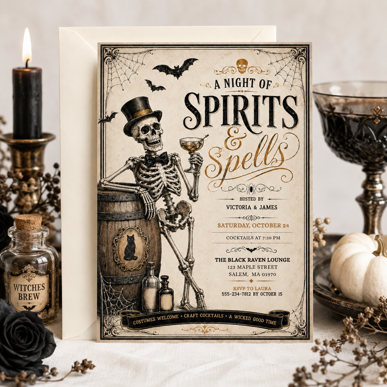 Adult Halloween Party Invitation