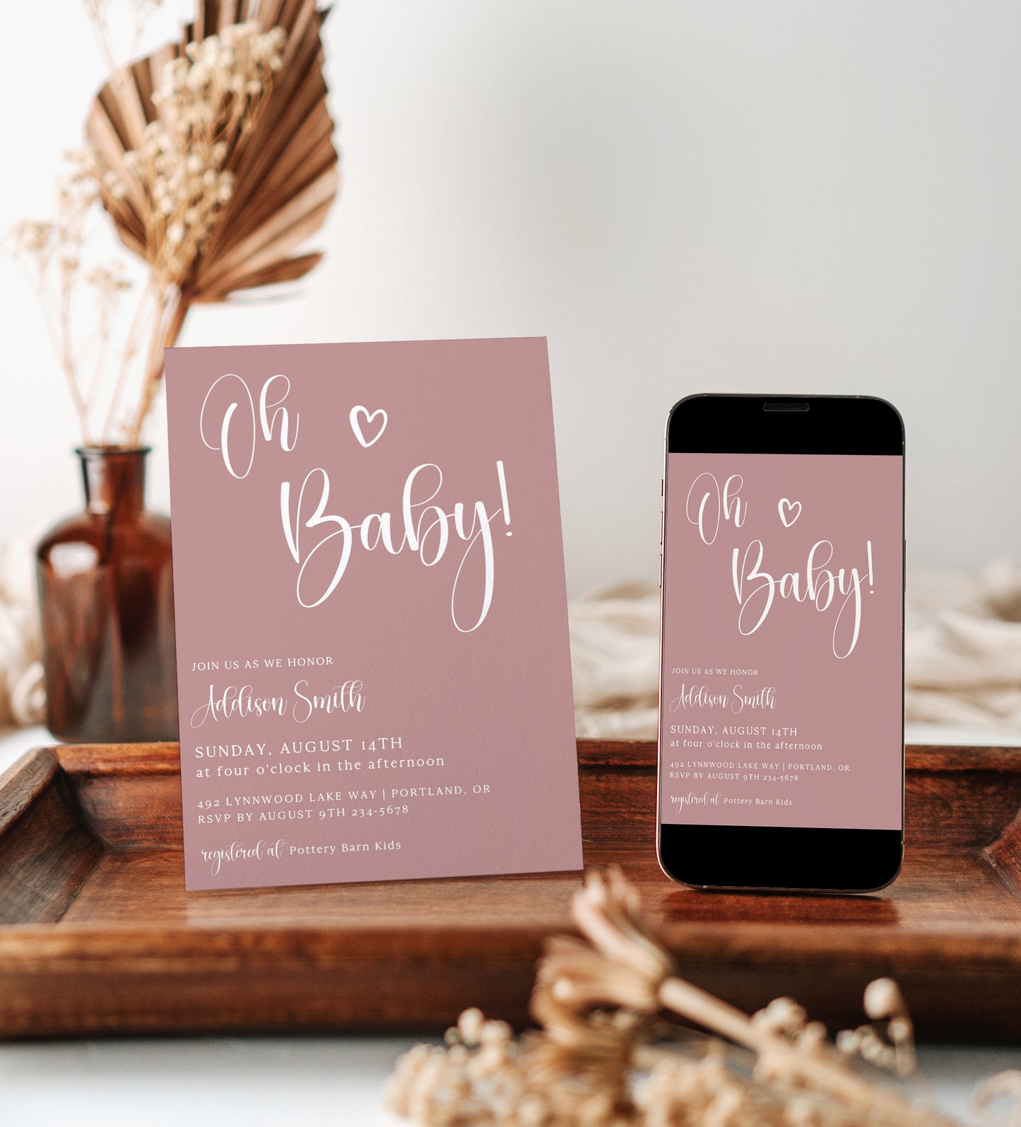 Oh Baby Shower Invitation Girl
