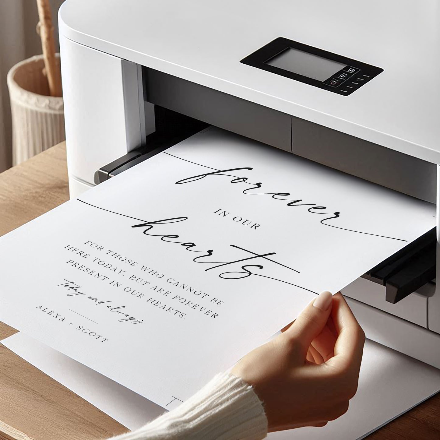 Minimalist wedding memorial sign in loving memory printable | www.foreveryourprints.com