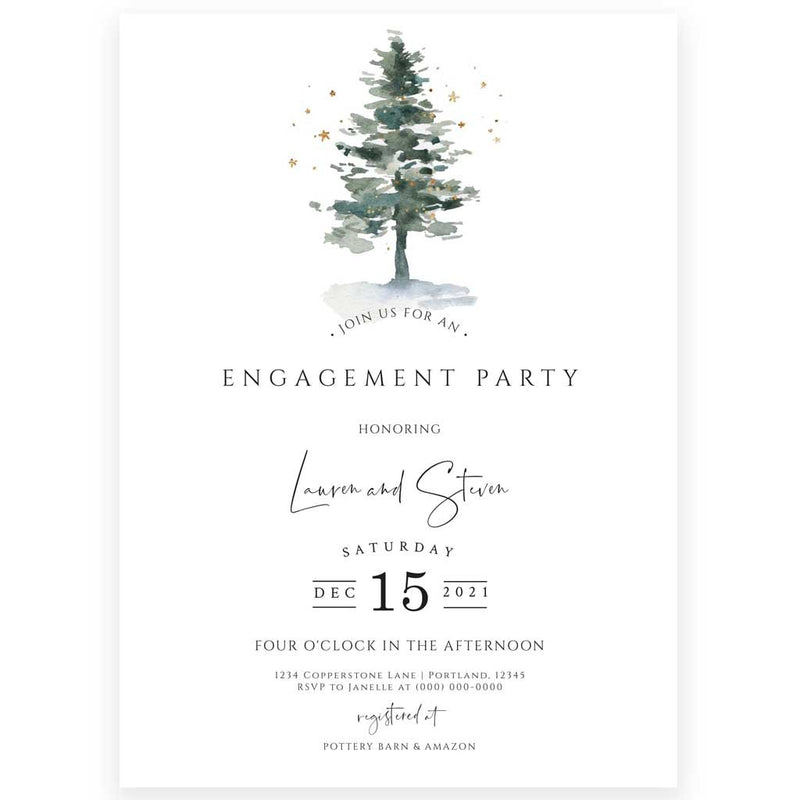 Winter Engagement Party Invitation