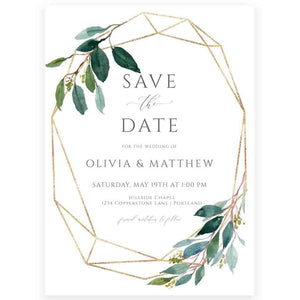 Eucalyptus Save The Date Invitation | www.foreveryourprints.com